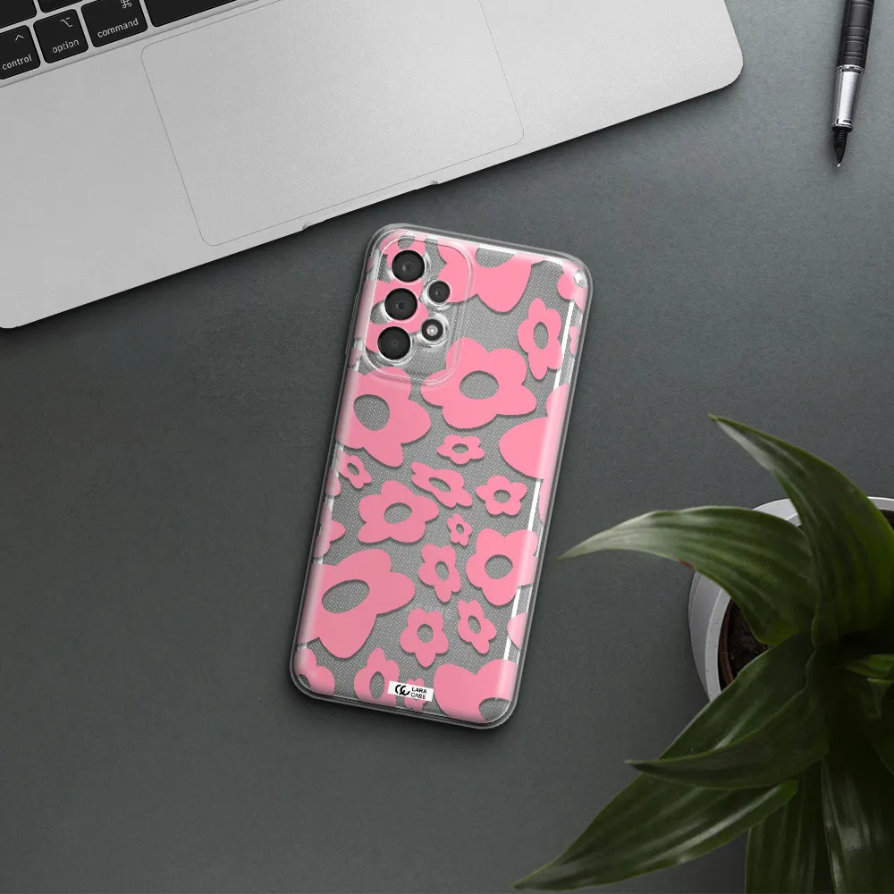 Five Petal Pink Flower Samsung A23 5G Clear Tpu Case