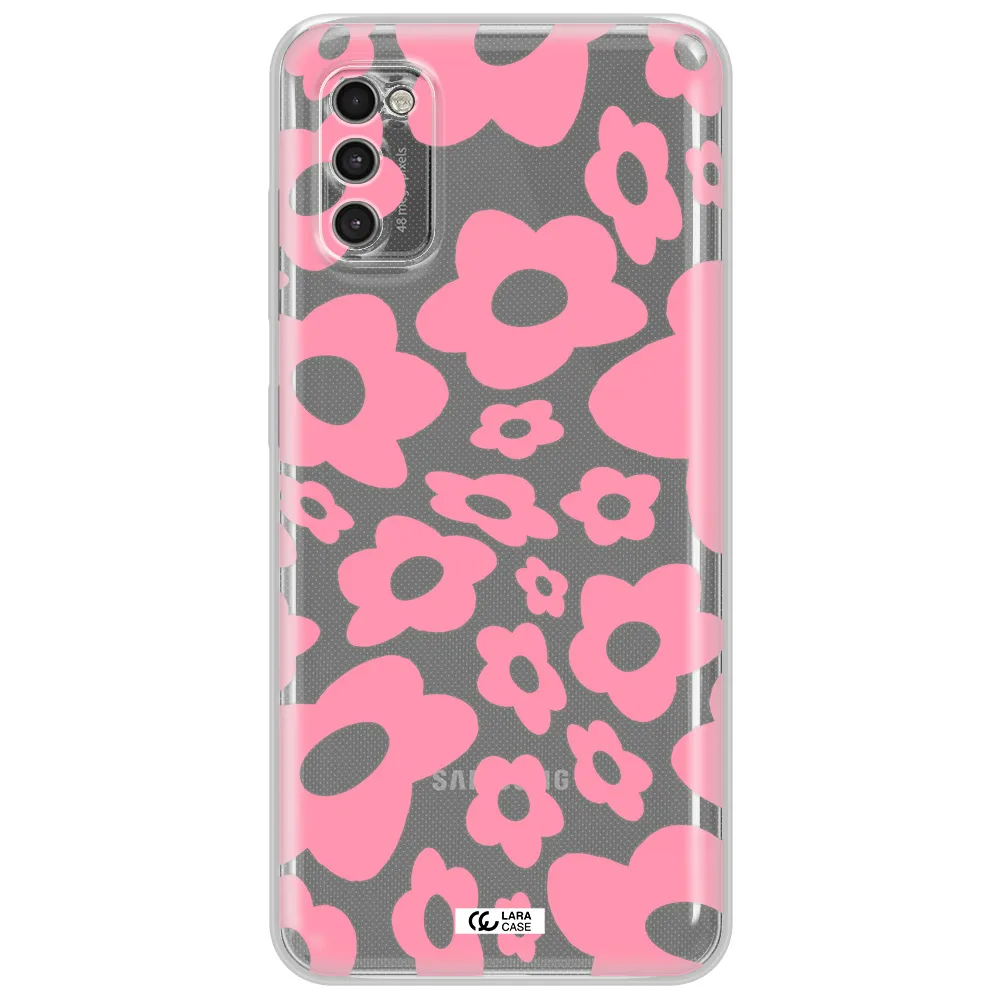 Five Petal Pink Flower Samsung A41 Clear Tpu Case
