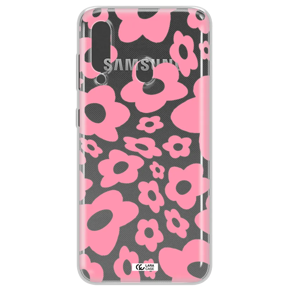 Five Petal Pink Flower Samsung A60 Clear TPU Case