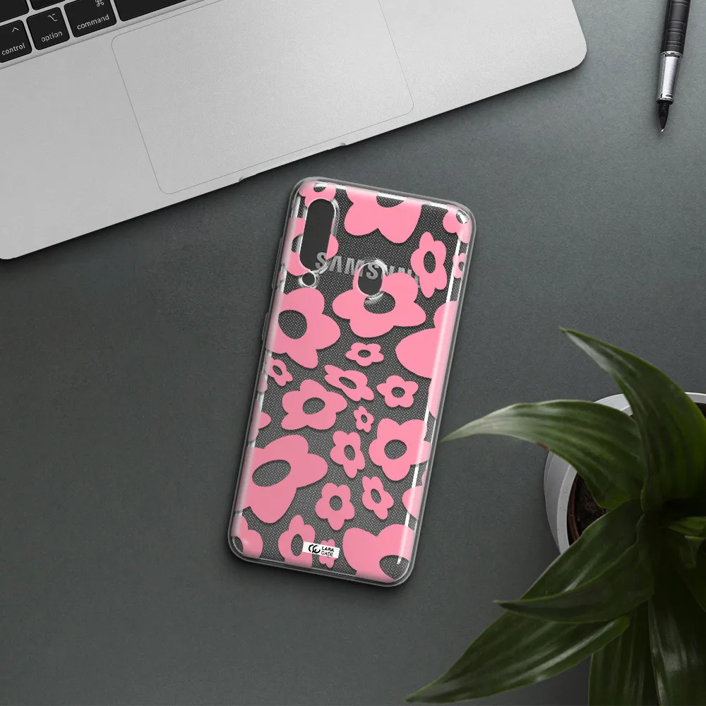 Five Petal Pink Flower Samsung A60 Clear TPU Case