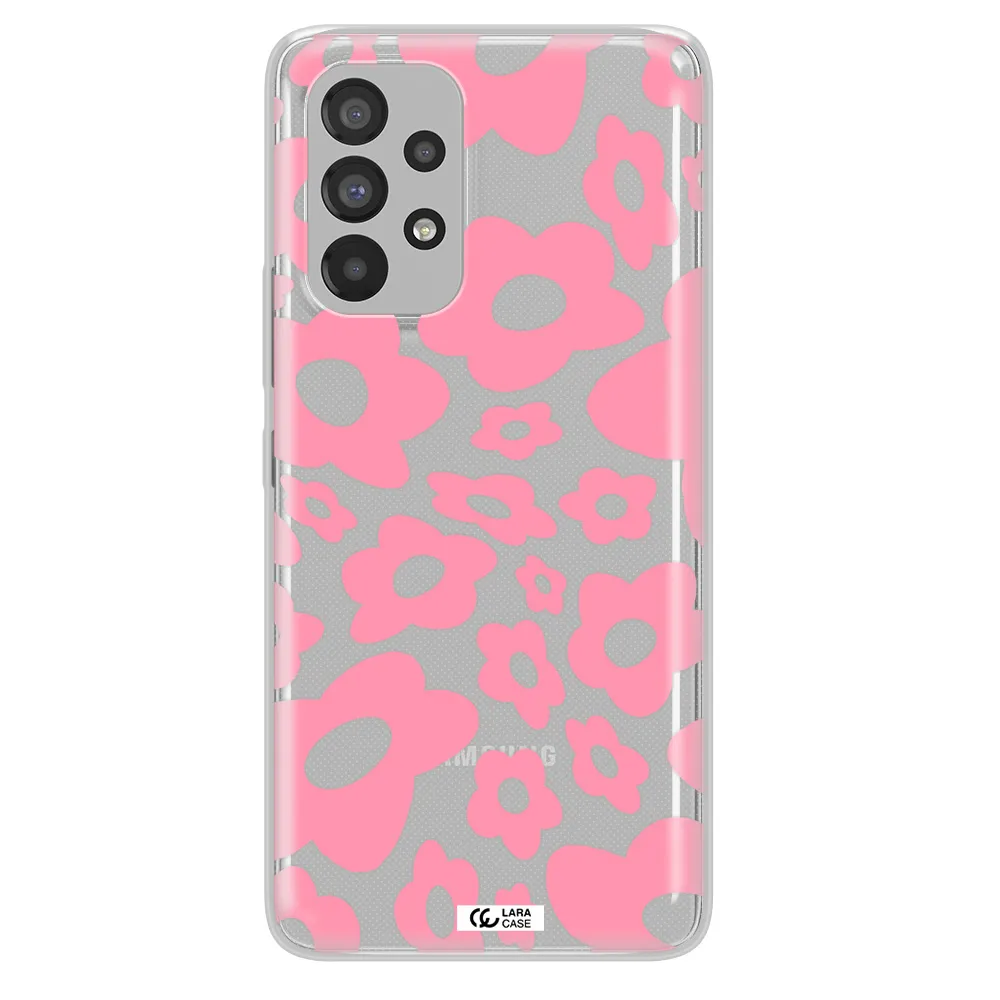 Five Petal Pink Flower Samsung A73 Clear TPU Case