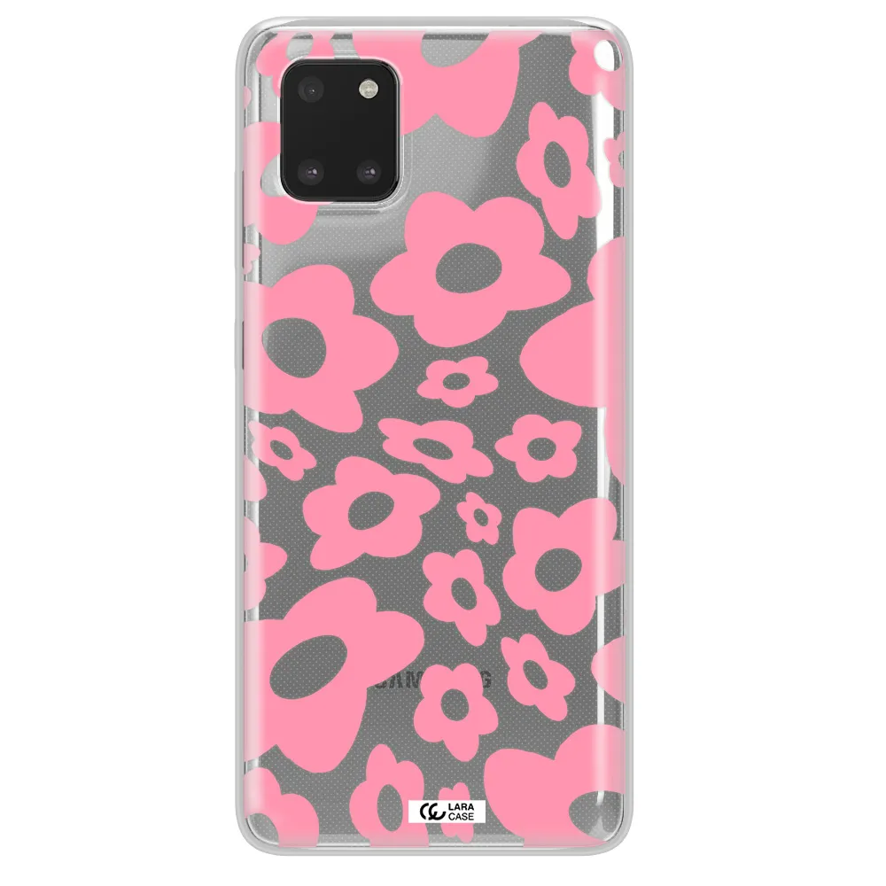 Five Petal Pink Flower Samsung A81 Clear TPU Case