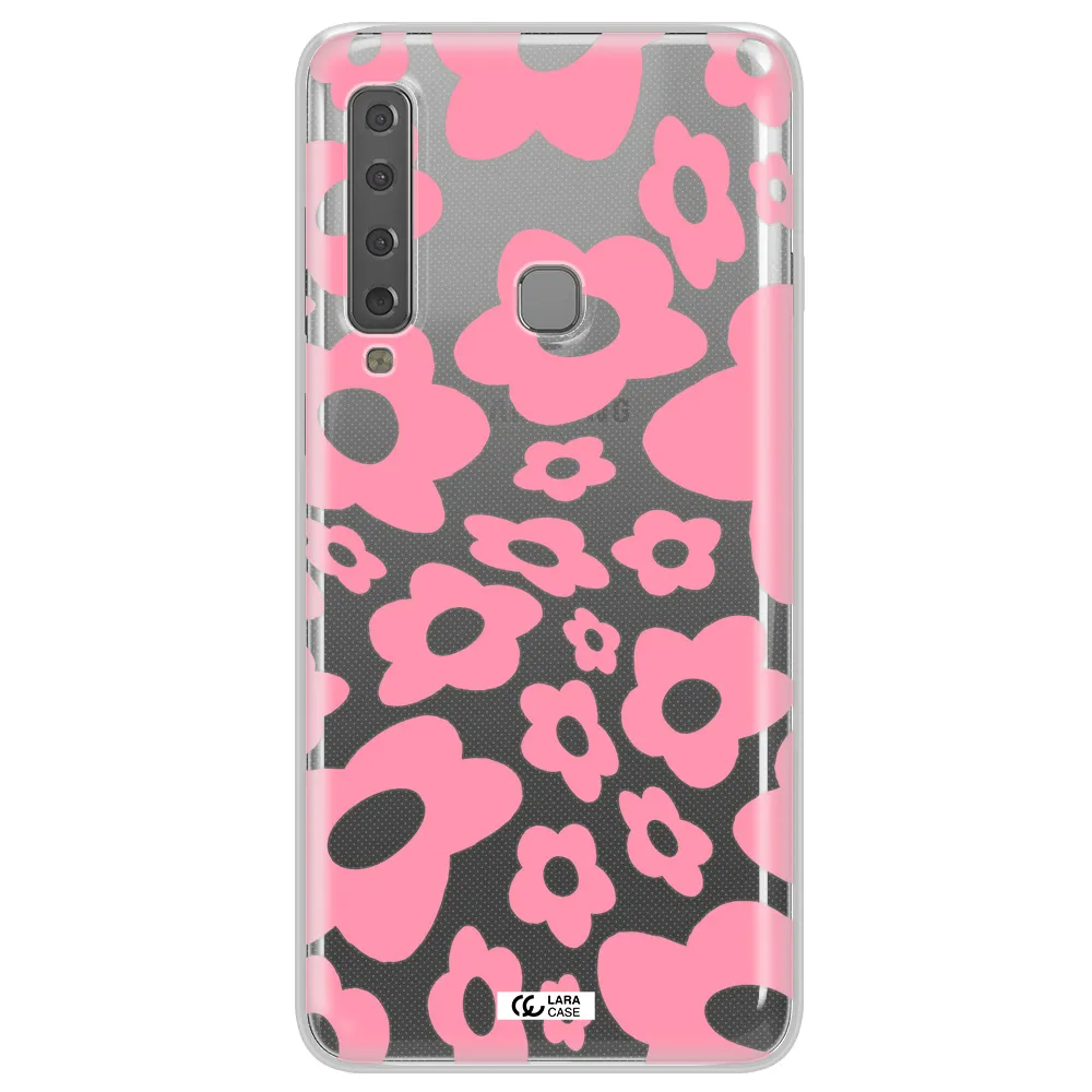 Five Petal Pink Flower Samsung A9 2018 Clear TPU Case