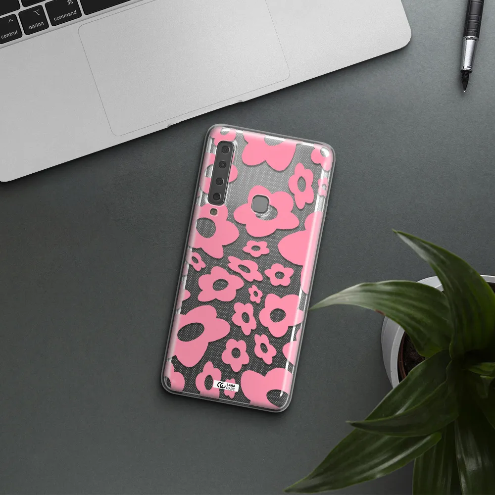 Five Petal Pink Flower Samsung A9 2018 Clear TPU Case