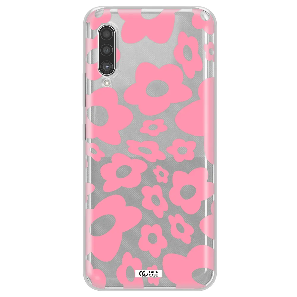 Five Petal Pink Flower Samsung A90 Clear TPU Case