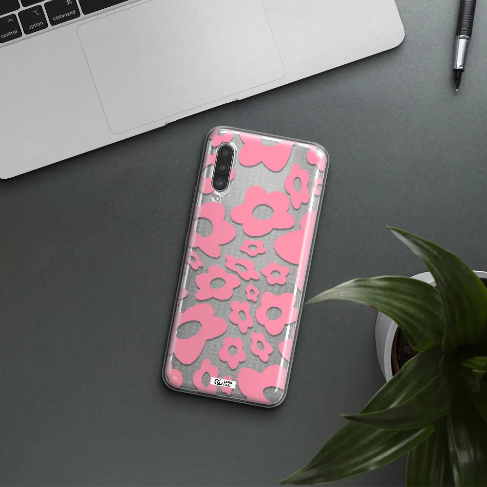Five Petal Pink Flower Samsung A90 Clear TPU Case