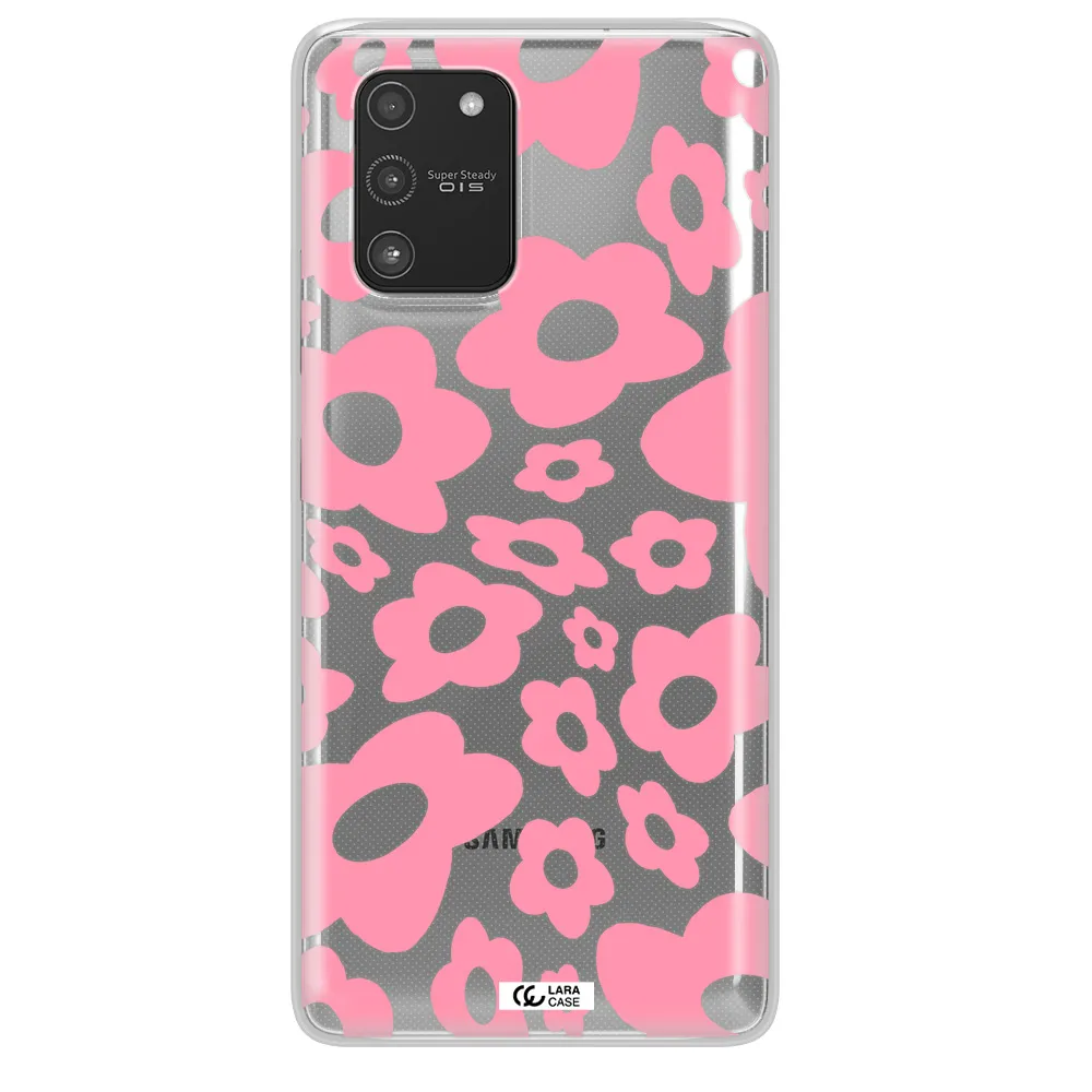 Five Petal Pink Flower Samsung A91 Clear TPU Case