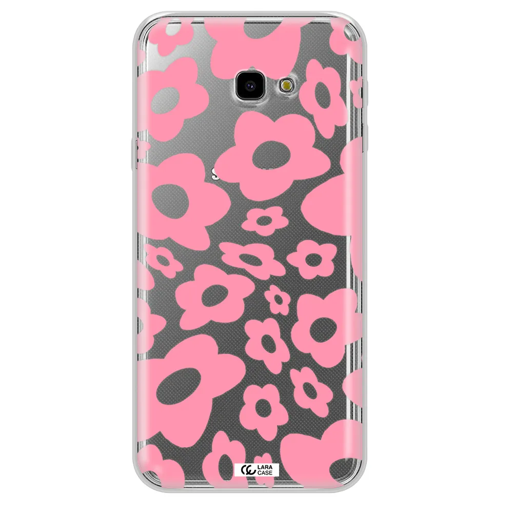 Five Petal Pink Flower Samsung J4 Plus Clear TPU Case