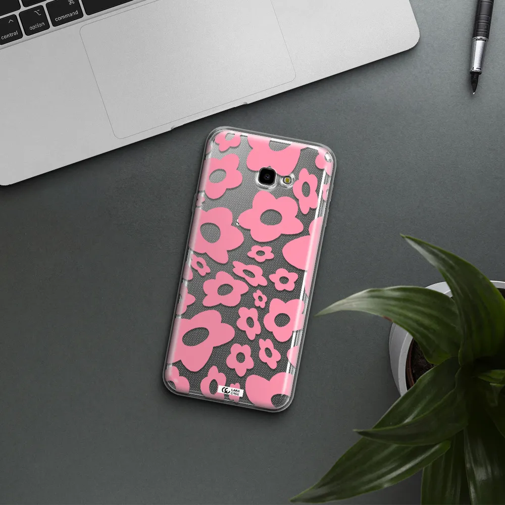 Five Petal Pink Flower Samsung J4 Plus Clear TPU Case