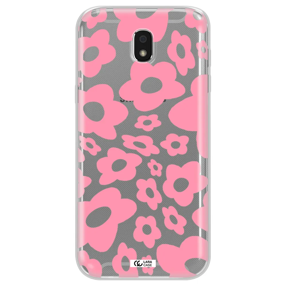 Five Petal Pink Flower Samsung J5 2017 Clear TPU Case