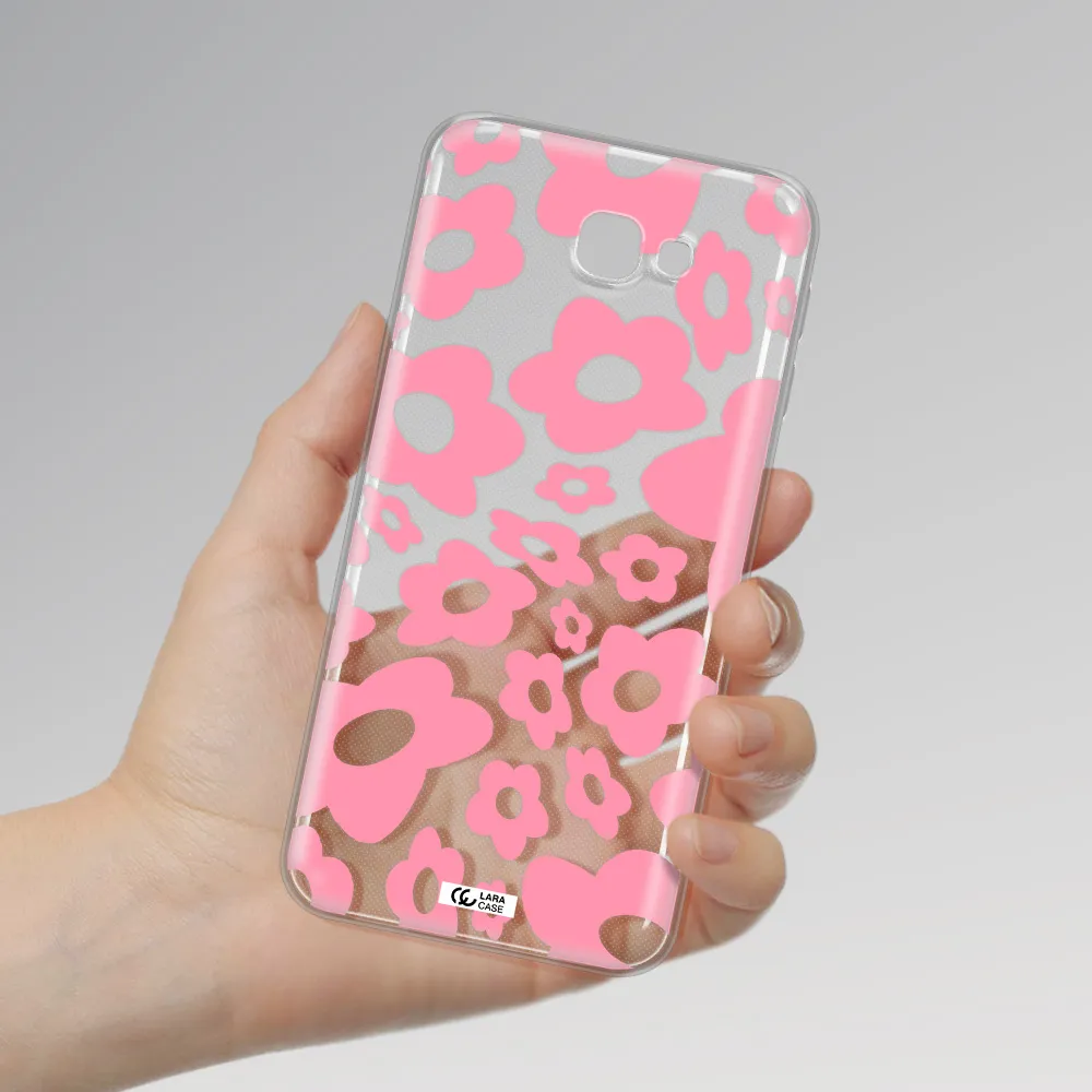 Five Petal Pink Flower Samsung J5 Prime Clear TPU Case