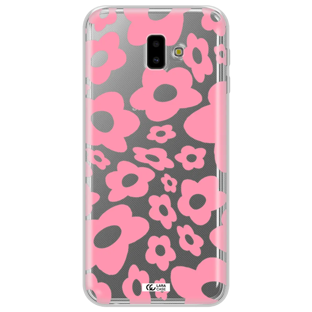 Five Petal Pink Flower Samsung J6 Plus Clear TPU Case