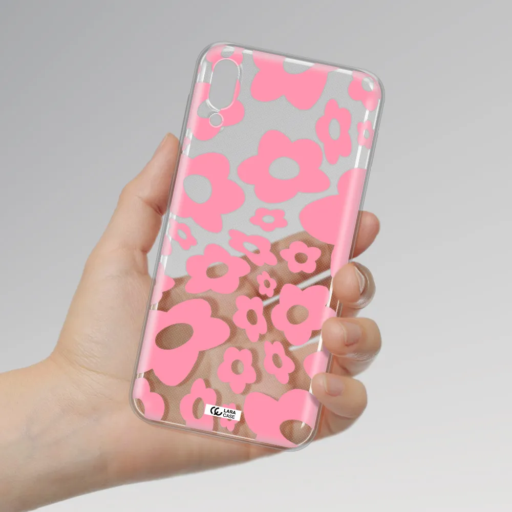 Five Petal Pink Flower Samsung M10 Clear TPU Case