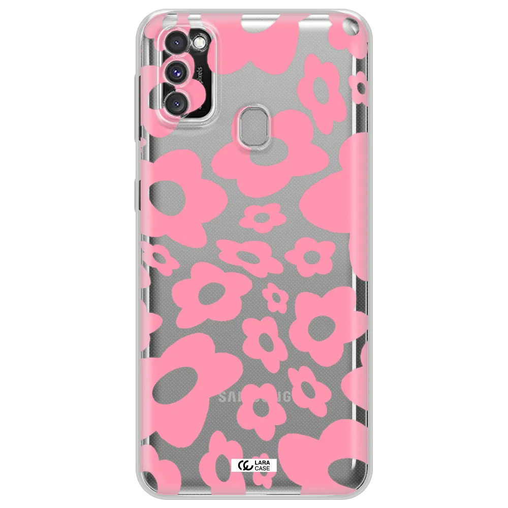 Five Petal Pink Flower Samsung M30S Clear TPU Case
