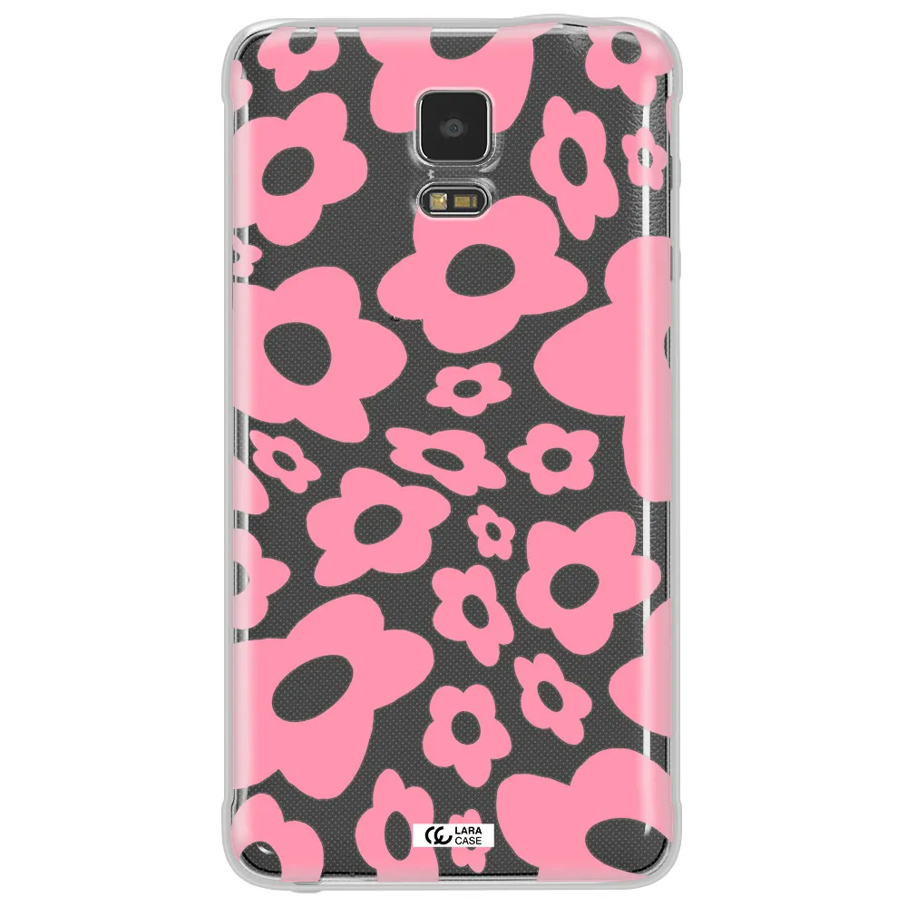 Five Petal Pink Flower Samsung Note 4 Clear TPU Case
