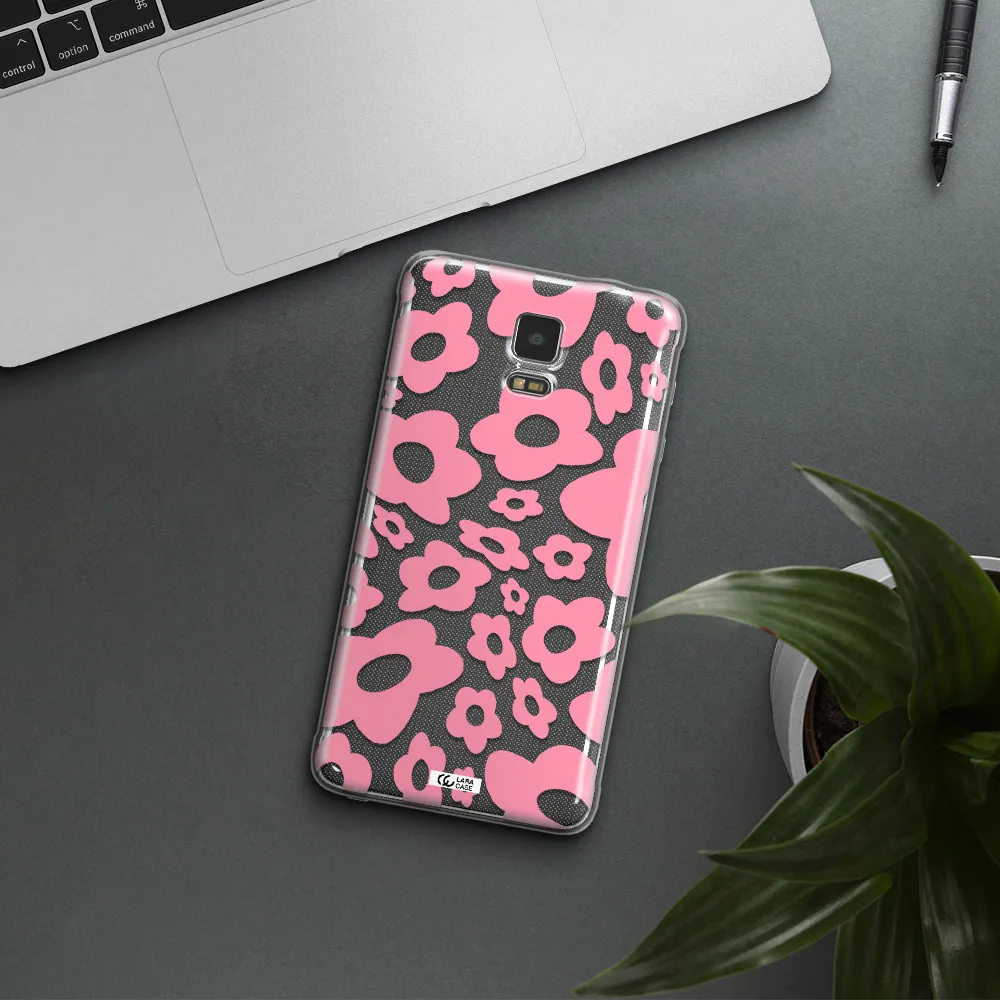 Five Petal Pink Flower Samsung Note 4 Clear TPU Case