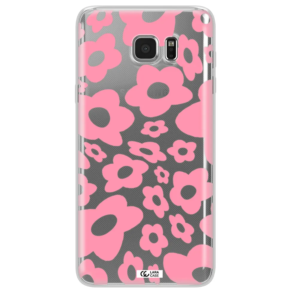 Five Petal Pink Flower Samsung Note 5 Clear TPU Case