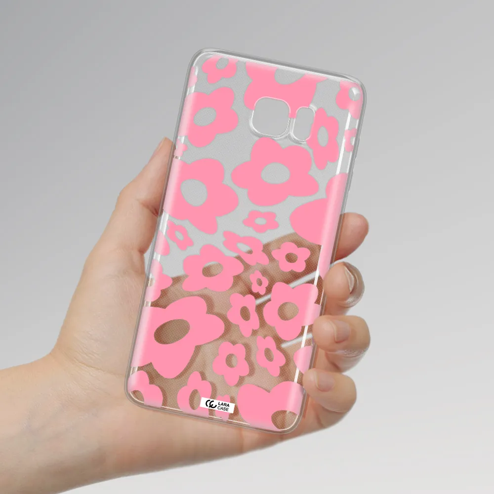 Five Petal Pink Flower Samsung Note 5 Clear TPU Case