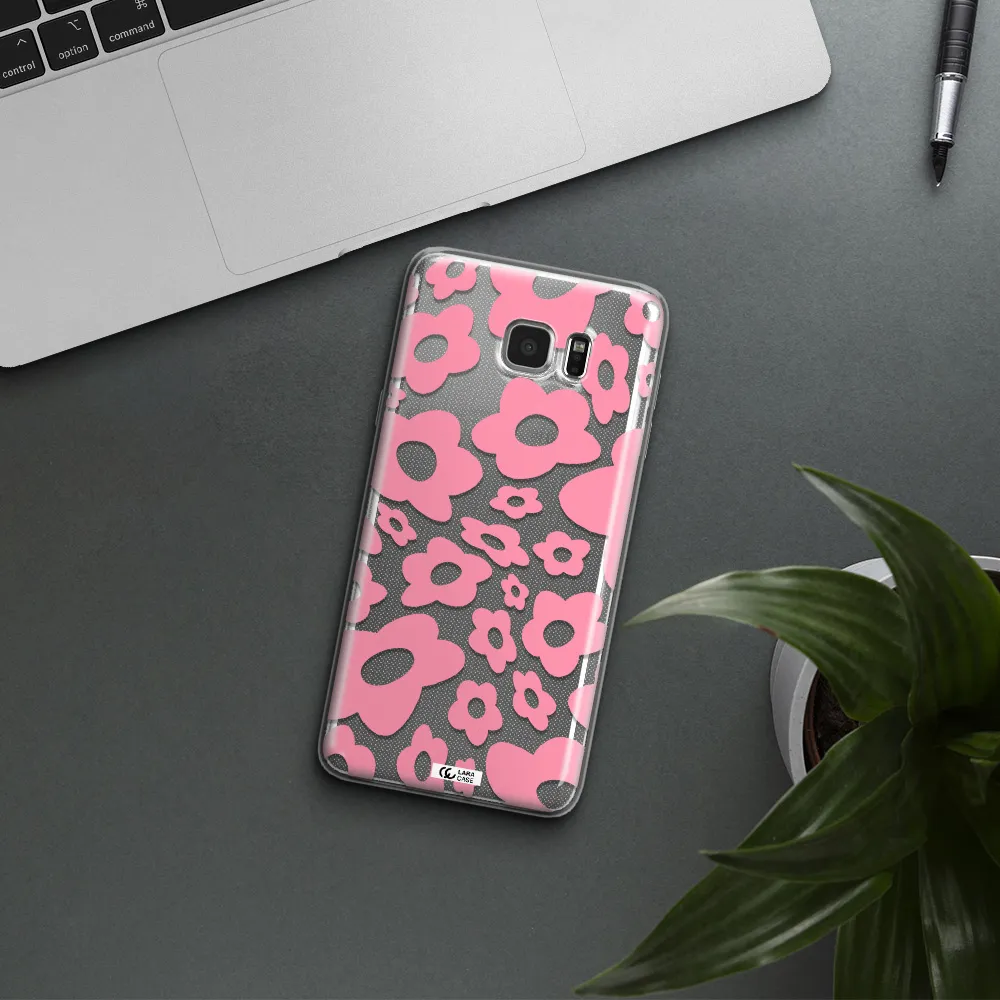 Five Petal Pink Flower Samsung Note 5 Clear TPU Case