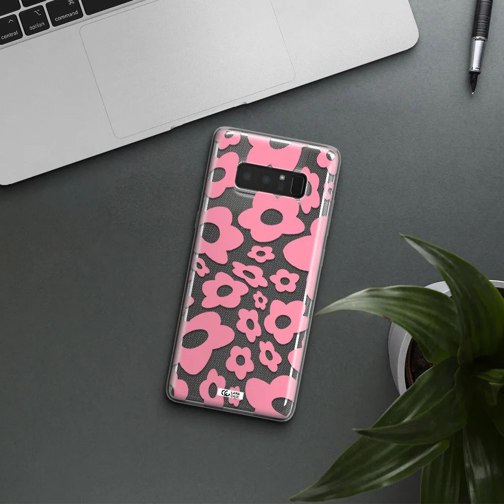 Five Petal Pink Flower Samsung Note 8 Clear TPU Case