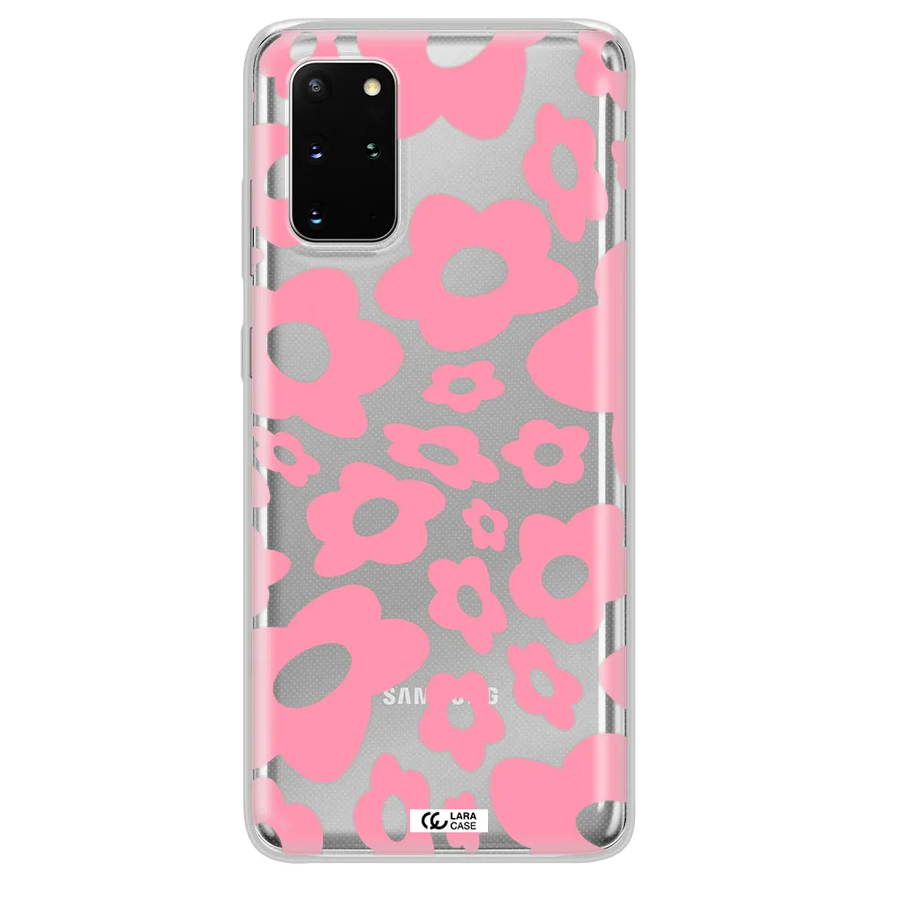 Five Petal Pink Flower Samsung S 20 Plus Clear TPU Case