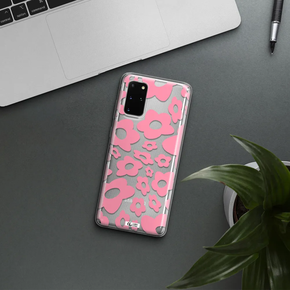 Five Petal Pink Flower Samsung S 20 Plus Clear TPU Case