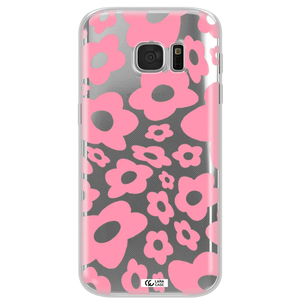 Five Petal Pink Flower Samsung S 7 Clear TPU Case