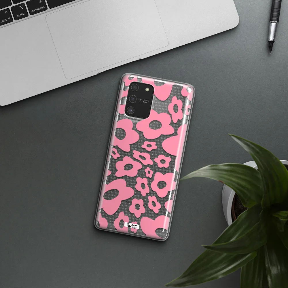 Five Petal Pink Flower Samsung S10 Lite Clear TPU Case