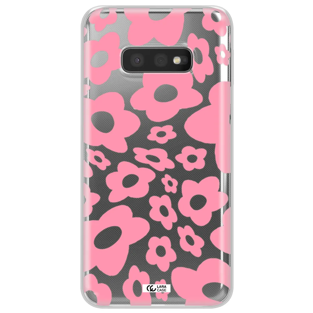 Five Petal Pink Flower Samsung S10e Clear TPU Case