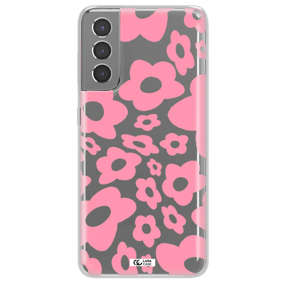 Five Petal Pink Flower Samsung S21 Plus Clear TPU Case