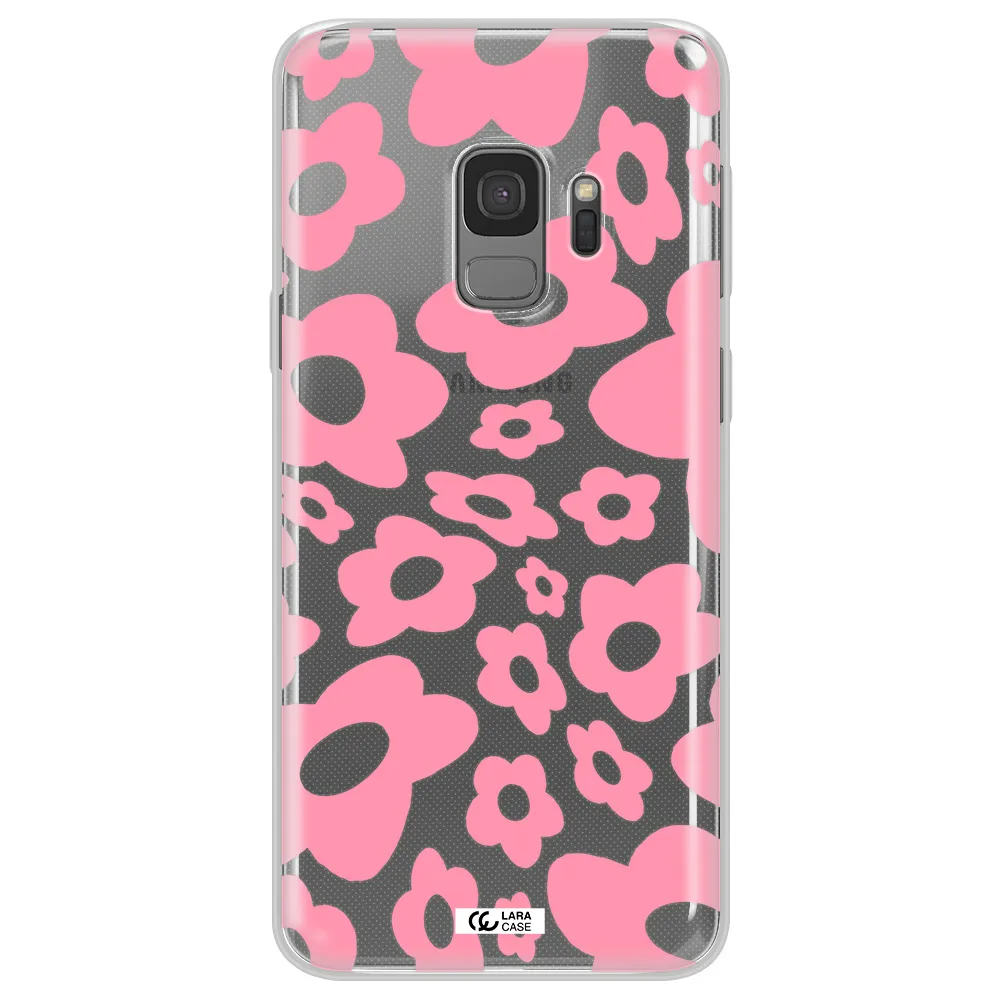 Five Petal Pink Flower Samsung S9 Clear TPU Case