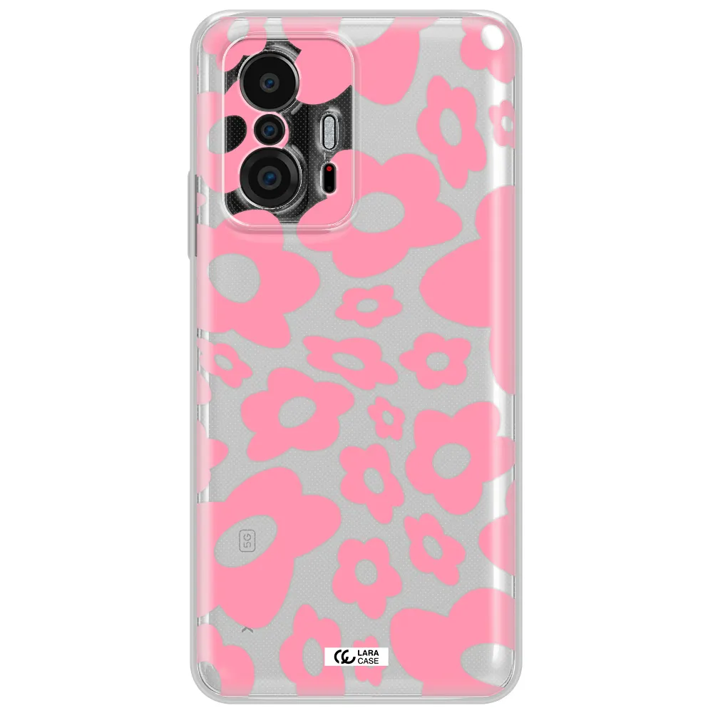Five Petal Pink Flower Xiaomi 11T Clear Tpu Case