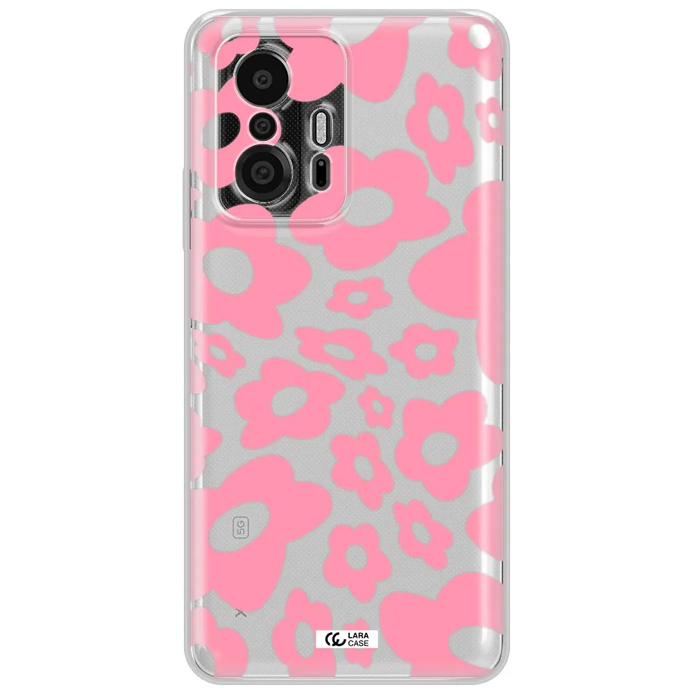 Five Petal Pink Flower Xiaomi 11T Pro Clear Tpu Case
