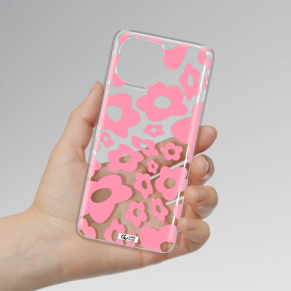 Five Petal Pink Flower Xiaomi Mi 11 Lite Clear TPU Case