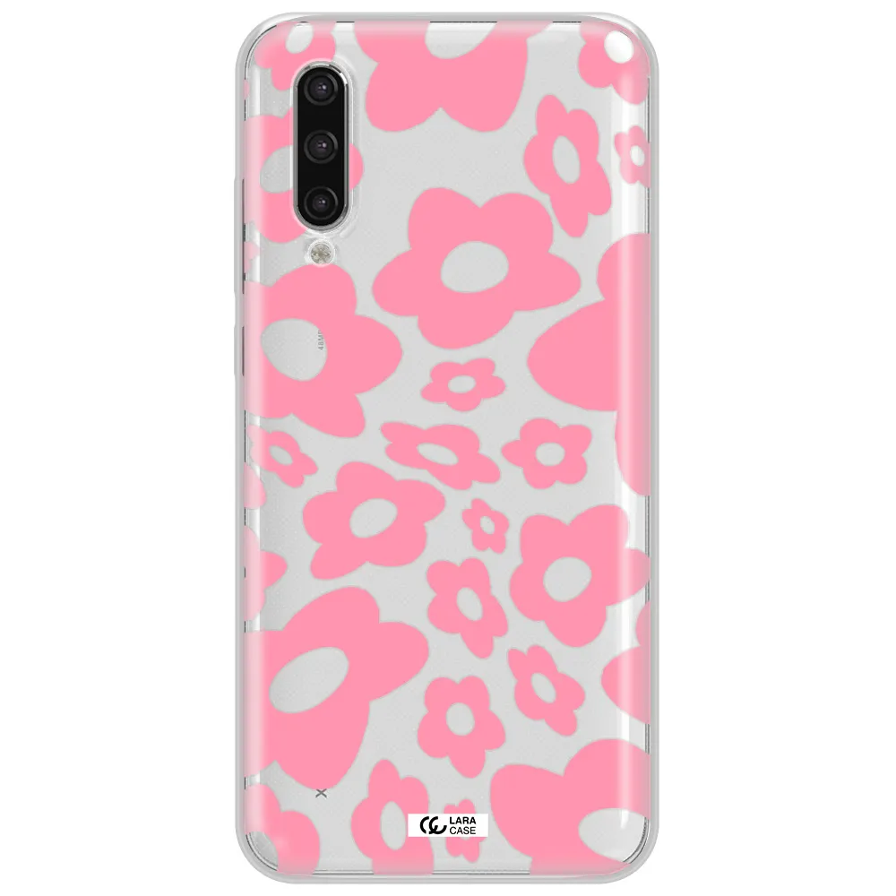 Five Petal Pink Flower Xiaomi Mi 9 Lite Clear Tpu Case
