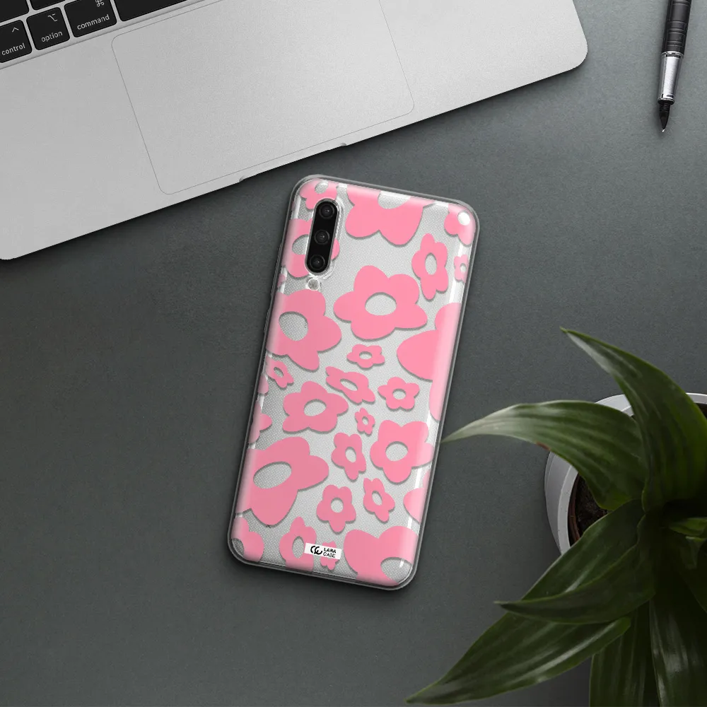 Five Petal Pink Flower Xiaomi Mi 9 Lite Clear Tpu Case