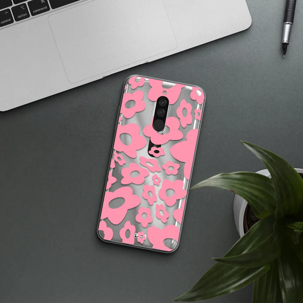 Five Petal Pink Flower Xiaomi Redmi 8 Clear Tpu Case