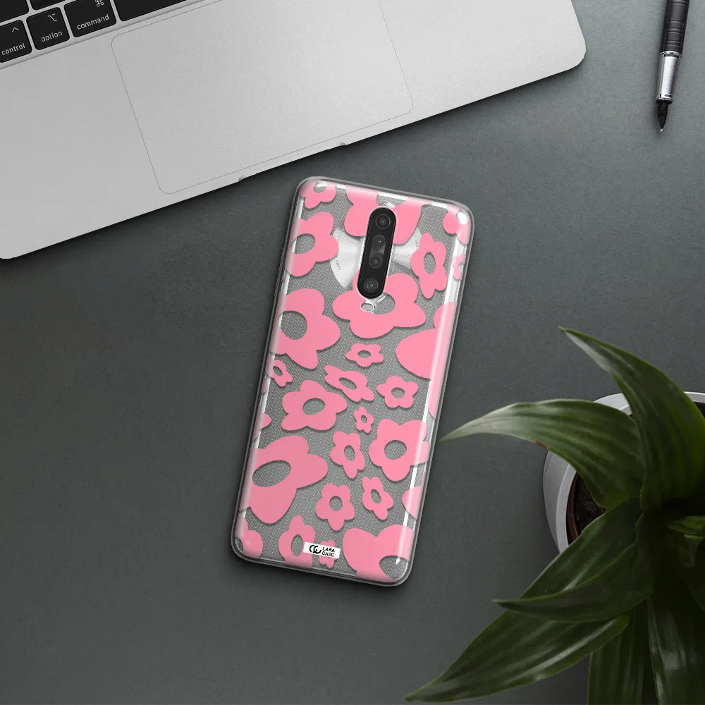 Five Petal Pink Flower Xiaomi Redmi K30 Clear TPU Case