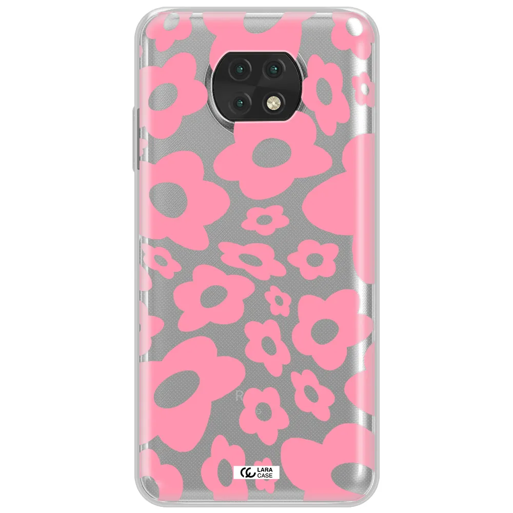 Five Petal Pink Flower Xiaomi Redmi Note 9T Clear Tpu Case