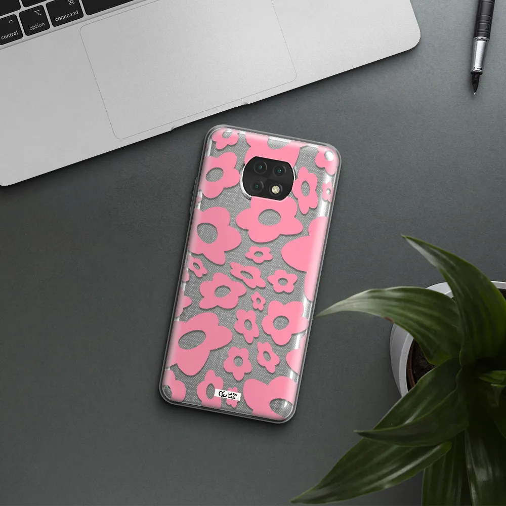 Five Petal Pink Flower Xiaomi Redmi Note 9T Clear Tpu Case