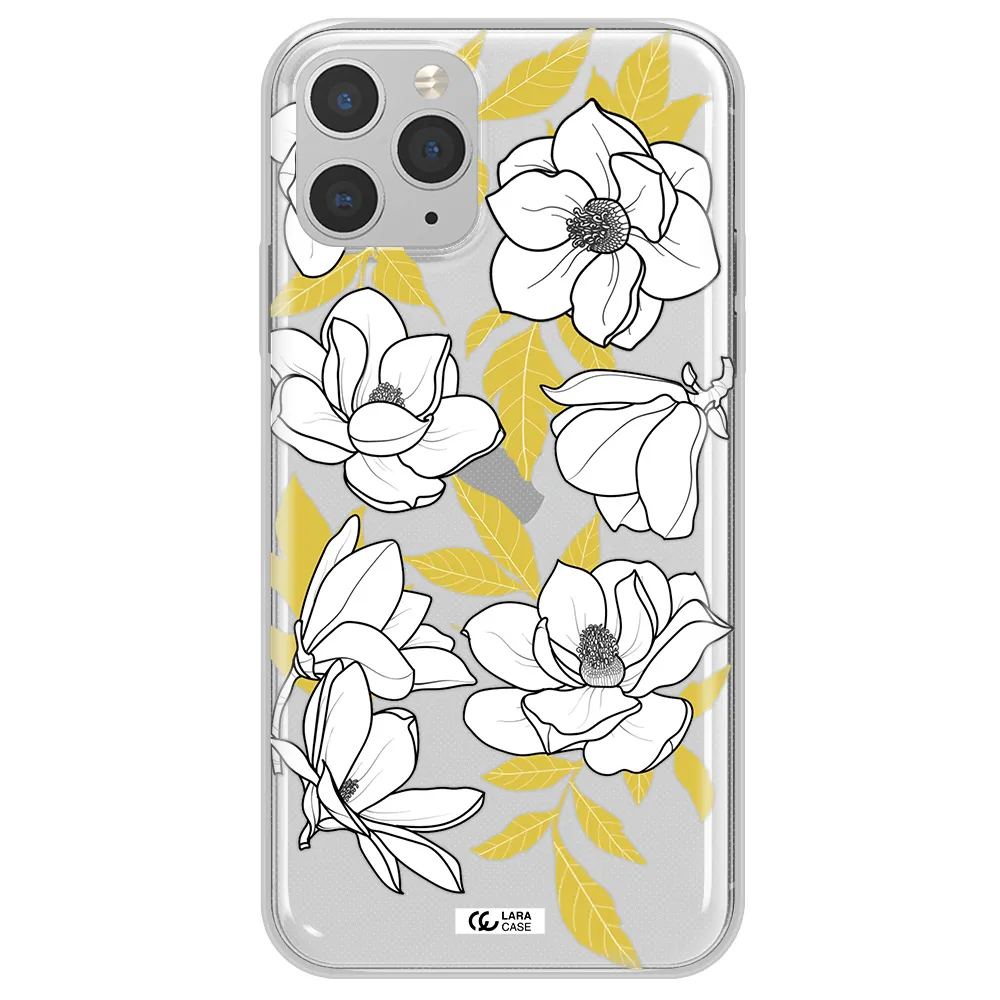 White Quince Flower Apple iPhone 11 pro Clear TPU Case