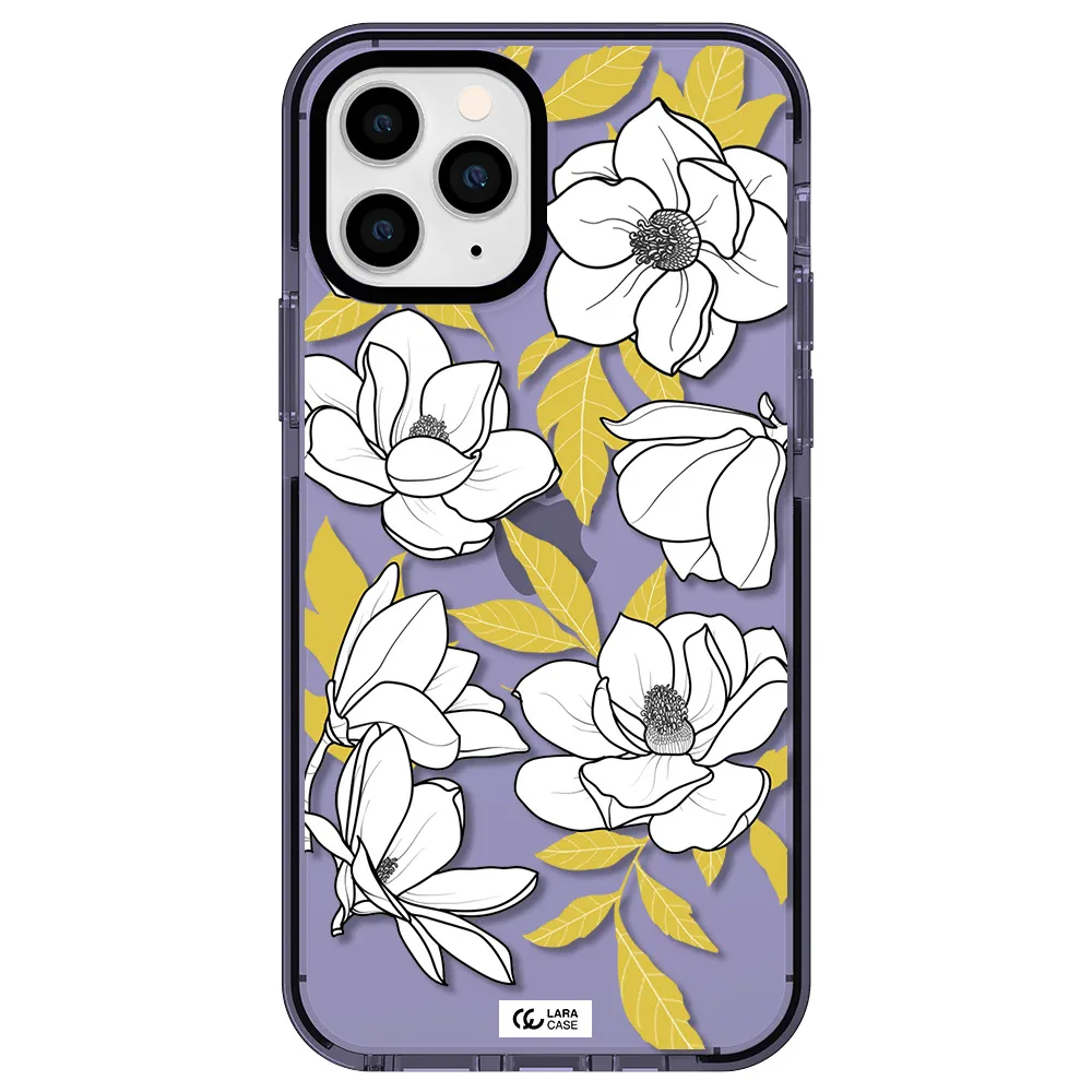 White Quince Flower Apple iPhone 11 pro max impact Lilac Case