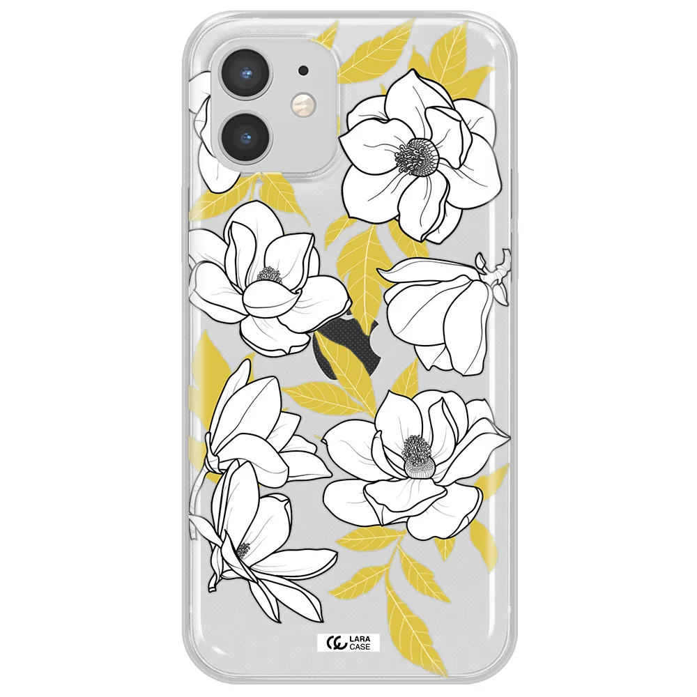 White Quince Flower Apple iPhone 12 mini Clear TPU Case