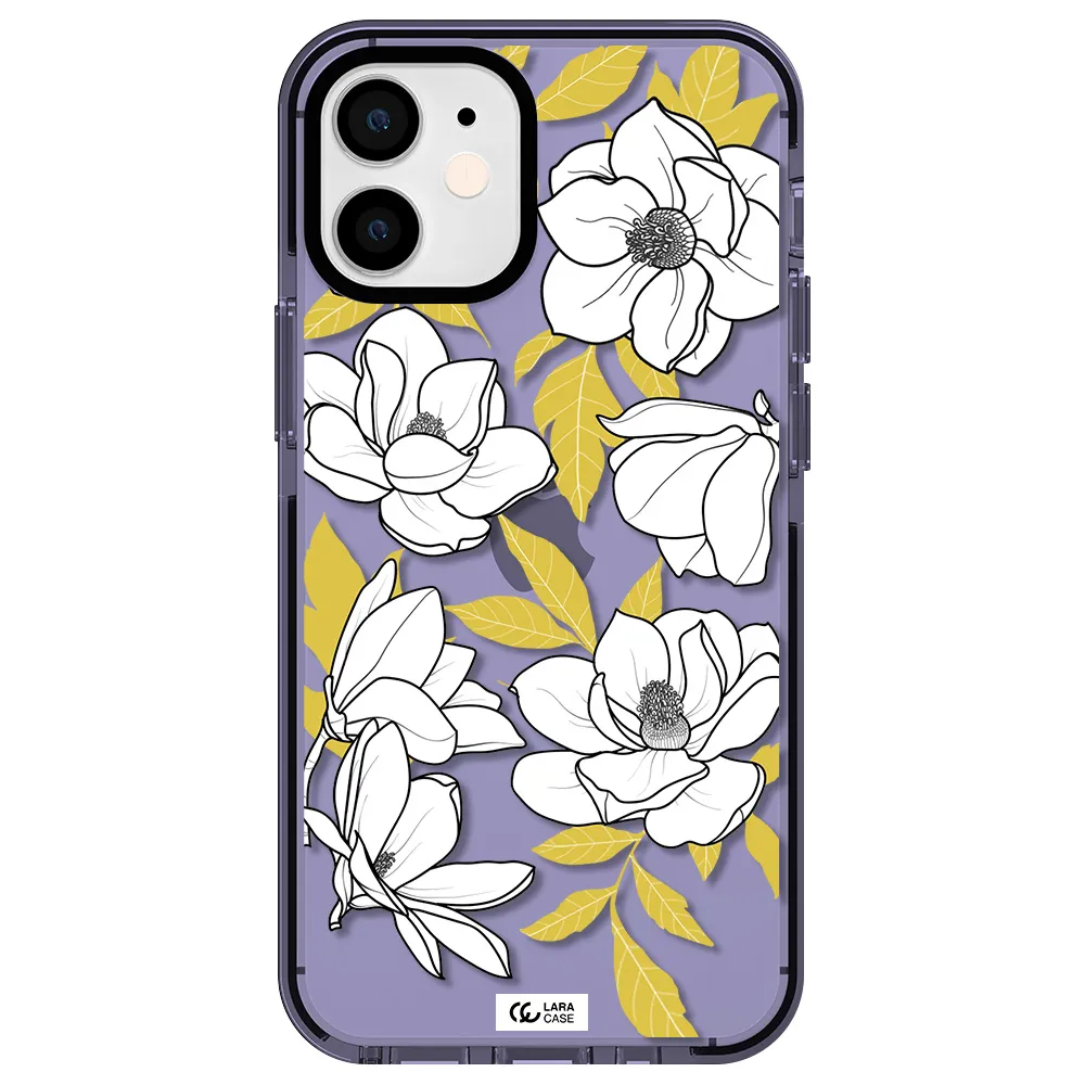 White Quince Flower Apple iPhone 12 mini impact Lilac Case