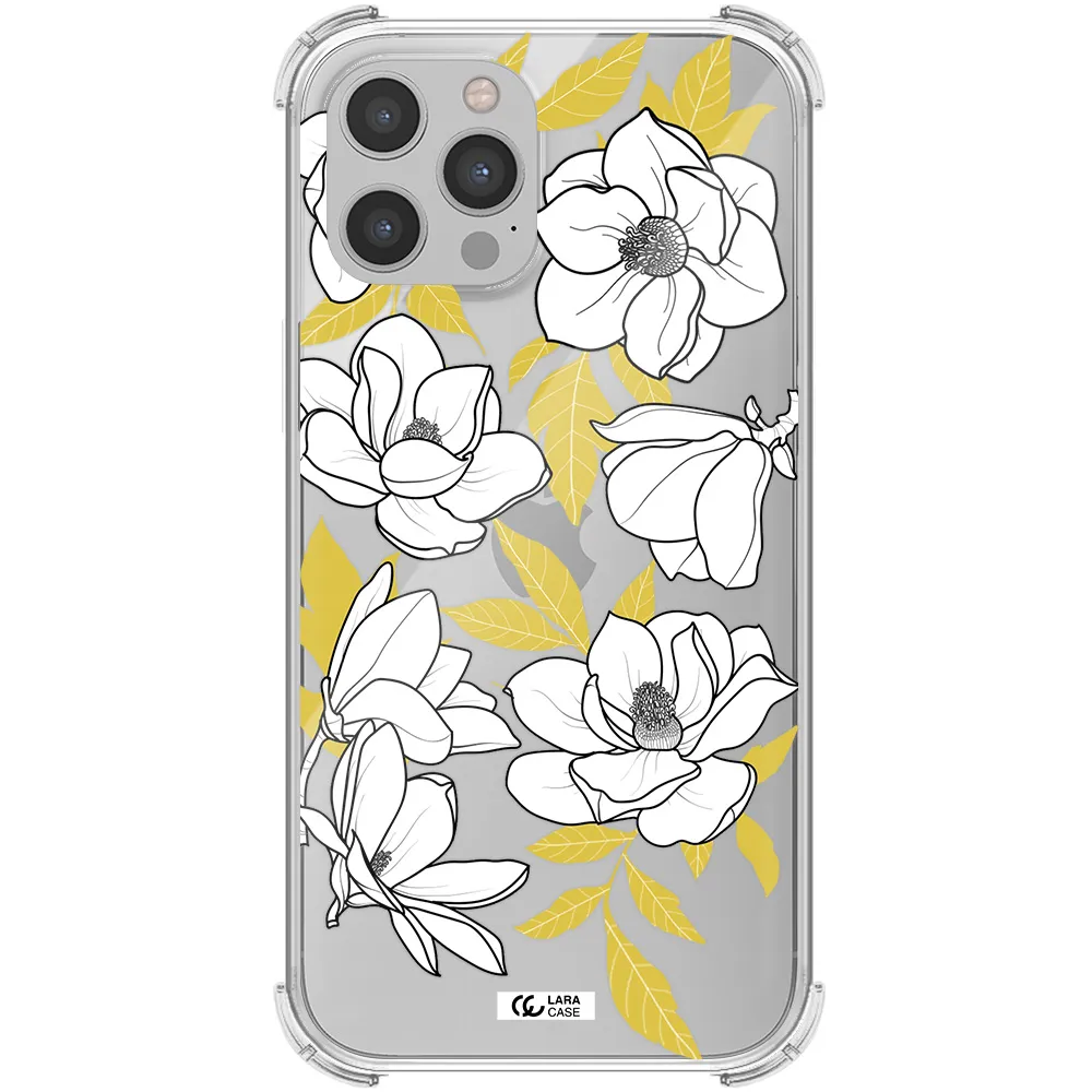 White Quince Flower Apple iPhone 12 pro max Clear PC Case