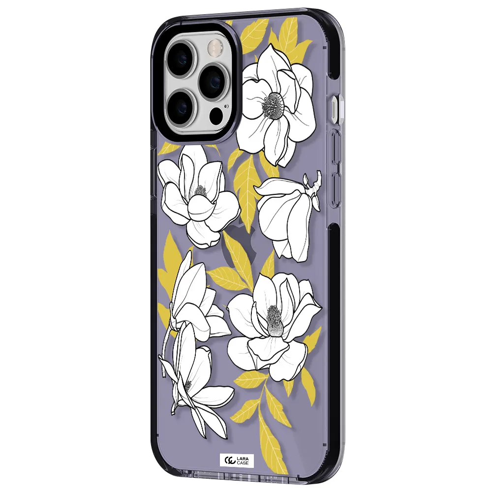 White Quince Flower Apple iPhone 12 pro max impact Lilac Case