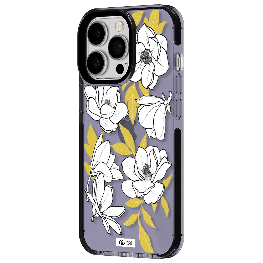White Quince Flower Apple iPhone 13 Pro impact Lilac Case