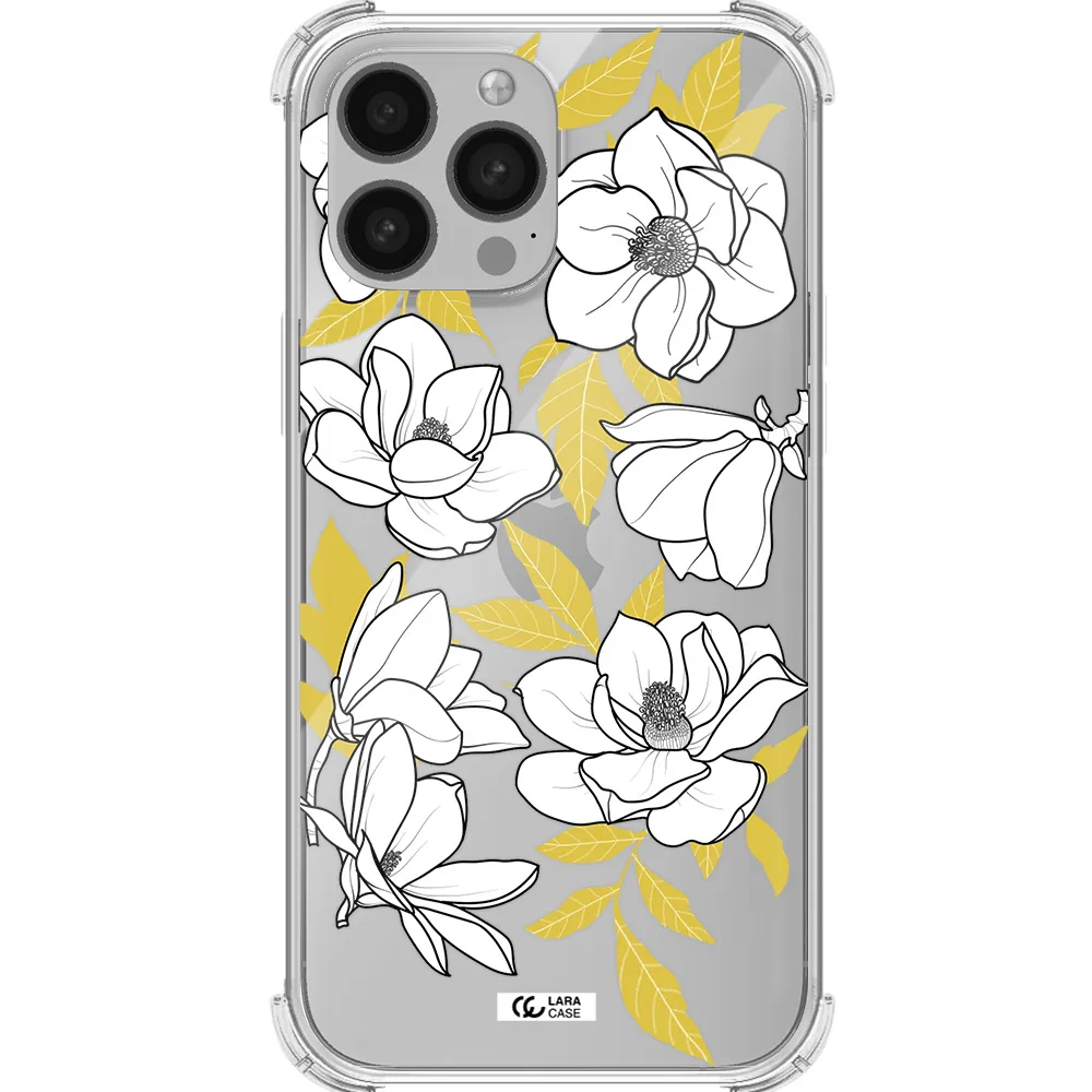 White Quince Flower Apple iPhone 13 Pro Max Clear PC Case