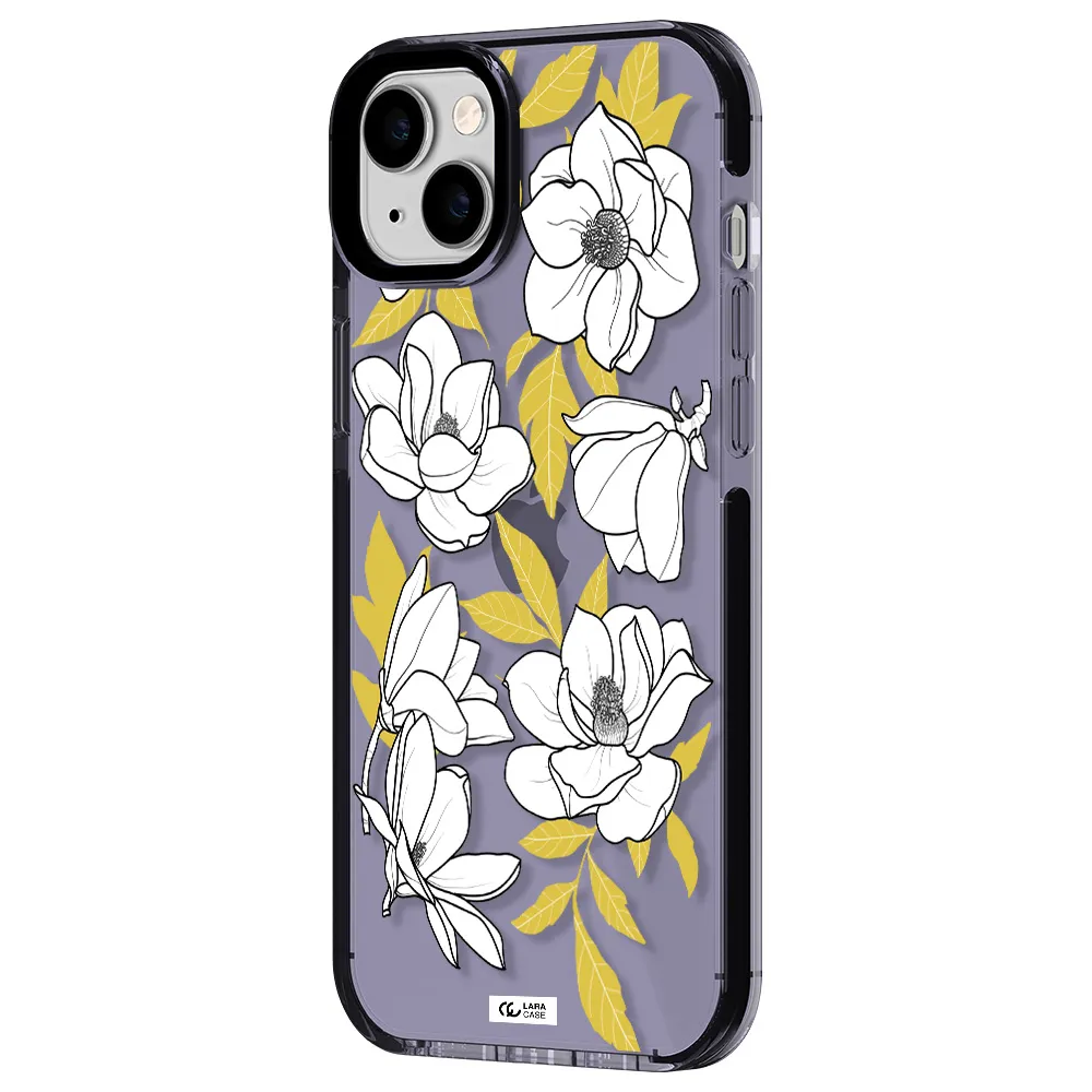 White Quince Flower Apple iPhone 14 plus impact Lilac Case