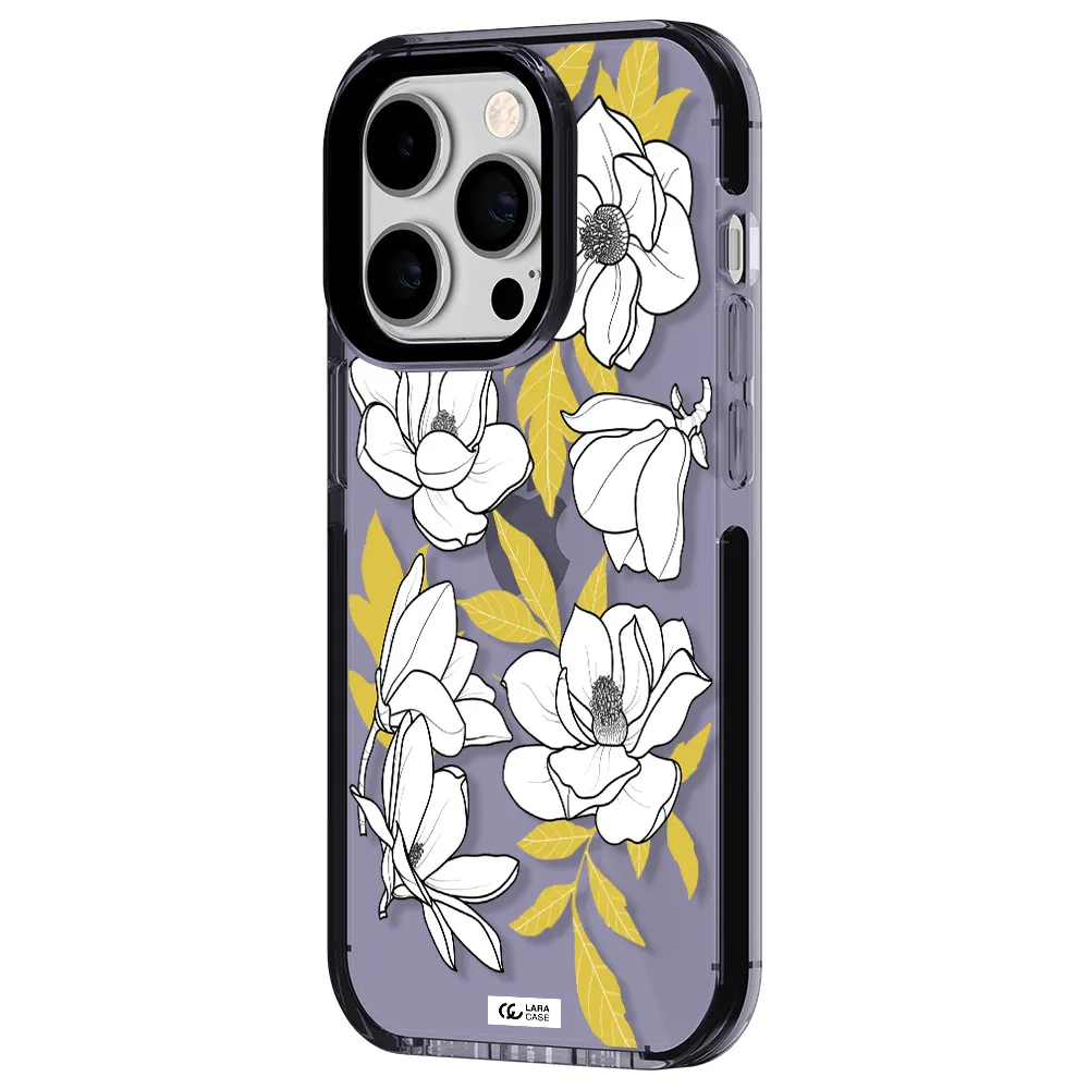White Quince Flower Apple iPhone 14 pro impact Lilac Case